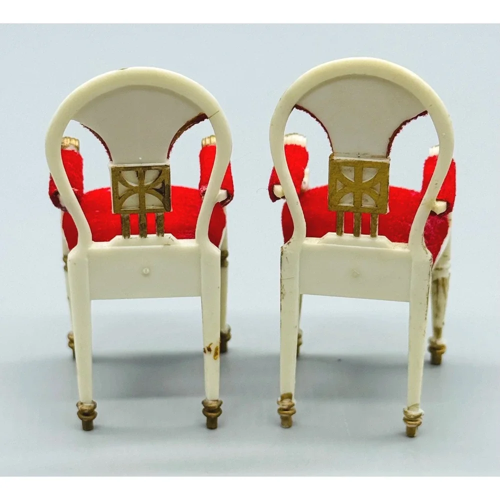 Ideal Petite Princess Dollhouse Furniture Grand Piano‎ Chairs Table Stool